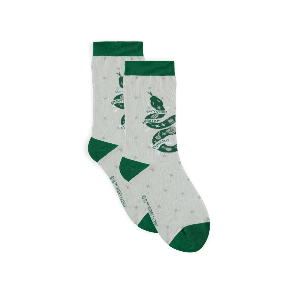 Harry Potter - Slytherin Socken - Weiß/Grün